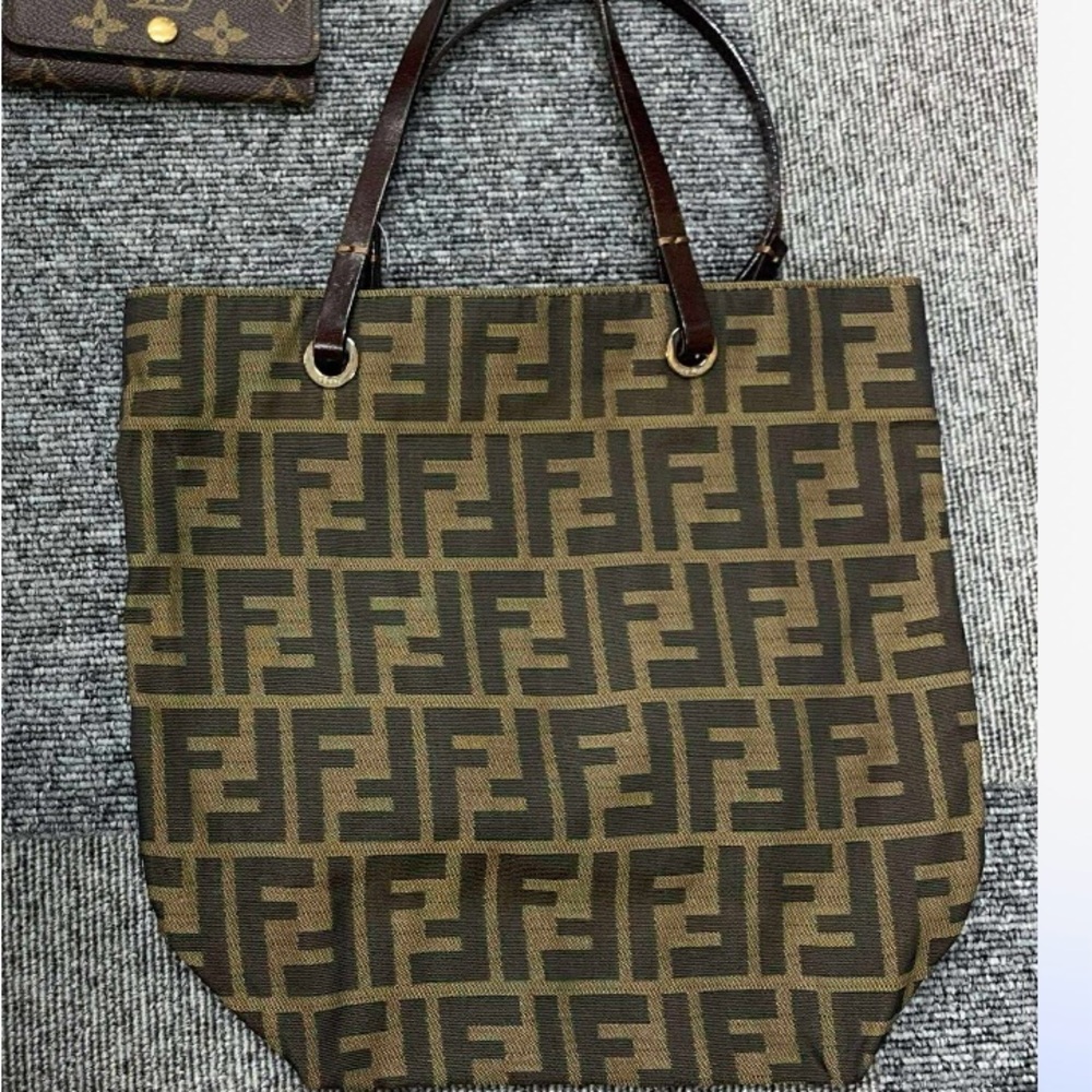 Fendi Brown and Gold Patterned Bag